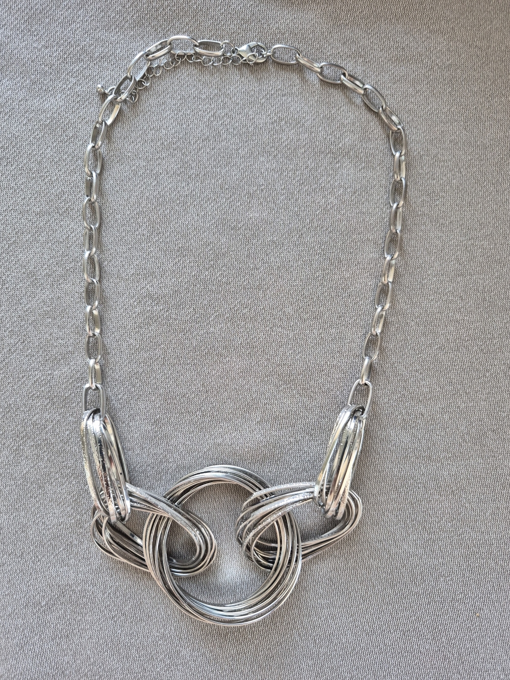 Silver Knot Statement Necklace - Women's Jewelry